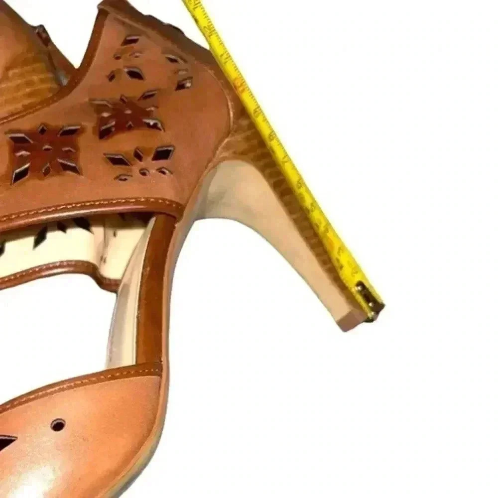 FRANCO SARTO LEATHER ANKLE STRAP SANDALS - Picture 7 of 9